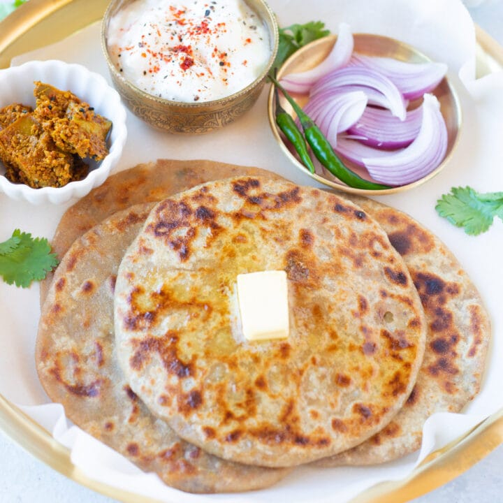 Aloo Paratha with Roots & Roads Desi Ghee